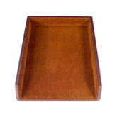 Saddle Brown Leather Letter Tray